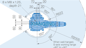 YASKAWA MPX2600 15kg পেলোড 2000mm আর্ম রোবট পেইন্টিংয়ের জন্য শিল্প রোবট আর্ম
