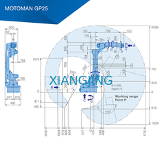 6 Axis YASKAWA GP25 পিক অ্যান্ড প্লেস মেশিন 25 কেজি পেলোড 1730 মিমি আর্ম ইন্ডাস্ট্রিয়াল রোবট