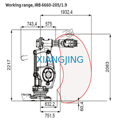 ব্যবহৃত শিল্প রোবোটিক 6 অক্ষ আর্ম ABB IRB 6660 কাটা রোবট আর্ম হিসাবে ব্যবহৃত
