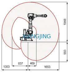 ব্যবহৃত ABB শিল্প রোবট উপাদান হ্যান্ডলিং ABB IRB 2600ID 6 অক্ষ রোবোটিক হিউম্যানয়েড মেশিন