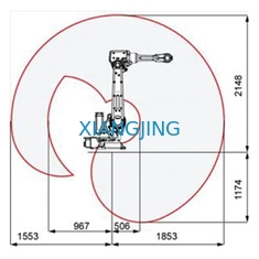 ব্যবহৃত ABB শিল্প রোবট উপাদান হ্যান্ডলিং ABB IRB 2600ID 6 অক্ষ রোবোটিক হিউম্যানয়েড মেশিন