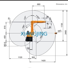 রোবট আর্ম এবং KR10 R1420 KUKA রোবট ঢালাই করার জন্য GBS রোবট লিনিয়ার ট্র্যাক রেল